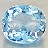 Natural Light Blue Aquamarine 1.34 Ct. Oval Shape 7.5 x 6.7 Mm Gemstone
