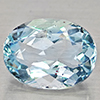 Natural Light Blue Aquamarine 1.44 Ct. Oval Shape  8.5 x 6.5 Mm Gemstone