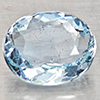 Natural Light Blue Aquamarine 0.92 Ct. Oval Shape 7.2 x 5.9 Mm Gemstone
