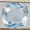 Natural Light Blue Aquamarine 1.26 Ct. Cushion Shape 7 Mm Gemstone From Brazil