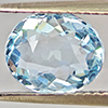 Natural Baby Blue Aquamarine 1.99 Ct. Oval Shape 9.2 x 7.8 Mm Gemstone From Brazil