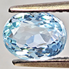 Natural Baby Blue Aquamarine 1.29 Ct. Oval Shape 7.5 x 5.8 Mm Gemstone From Brazil