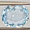 Natural Baby Blue Aquamarine 1.90 Ct. Oval Shape 8.8 x 7.4 Mm Gemstone From Brazil