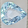 Natural Baby Blue Aquamarine 1.35 Ct. Pear Shape 8 x 6.8 Mm Gemstone From Brazil