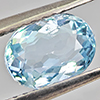 Natural Baby Blue Aquamarine 1.08 Ct. Oval Shape 7.5 x 5.4 Mm Gemstone From Brazil