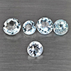 Natural Baby Blue Aquamarine 1.93 Ct. 5 Pcs Round Shape Gemstone From Brazil