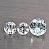 Natural Baby Blue Aquamarine 1.93 Ct. 3 Pcs Round Shape Gemstone From Brazil