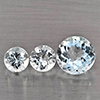Natural Baby Blue Aquamarine 2.22 Ct. 3 Pcs Round Shape Gemstone From Brazil