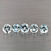 Natural Baby Blue Aquamarine 2.19 Ct. 5 Pcs Round Shape Gemstone From Brazil