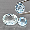 Natural Baby Blue Aquamarine 1.38 Ct. 3 Pcs Mixed Shape Gemstone From Brazil