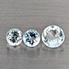 Natural Baby Blue Aquamarine 0.98 Ct. 3 Pcs Round Shape Gemstone From Brazil