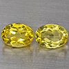 Natural Yellow Beryl 1.64 Ct. 2 Pcs Oval Shape 7.2 x 5.2 Mm Gemstone from Brazil