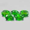 Chrome Diopside Green 3.97 Ct. 5 Pcs. Oval 7.2 x 5.2 Mm. Natural Gems Russia