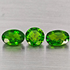 Natural Green Chrome Diopside 1.50 Ct. 3 Pcs Mixed Shape 6.2 x 4.2 Mm Gemstones From Russia