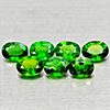 Natural Green Chrome Diopside 1.45 Ct. 7 Pcs Oval Shape Gemstone From Russia