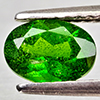 Natural Green Chrome Diopside 1.00 Ct. Oval Shape 7.1 x 5.1 Mm Gemstone