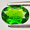Natural Green Chrome Diopside 0.77 Ct. Oval Shape 7 x 5.1 Mm Gemstone