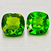 Natural Green Chrome Diopside 0.89 Ct. 2 Pcs Cushion Shape 4.8 Mm Gemstones