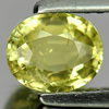 Greenish Yellow Chrysoberyl 1.02 Ct. Oval Shape 6.3 x 5.3 Mm. Natural Gemstone