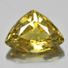 Yellow Chrysoberyl 1.02 Ct. Trilliant Shape 7.4 x 5.4 Mm. Natural Gem Madagascar
