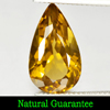 Yellow Citrine 5.08 Ct. Clean Pear Shape 15.9 x 9.2 Mm. Natural Gemstone Brazil