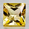 Natural Yellow Citrine 1.65 Ct  Square Princess Cut 7.2 Mm Gemstones