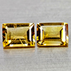Natural Yellow Citrine 2.67 Ct. 2 Pcs Clean Baguette Shape 8.2 x 6 Mm Gemstone