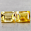 Natural Yellow Citrine 2.94 Ct. 2 Pcs Clean Baguette Shape 8.1 x 5.8 Mm Gems