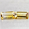 Natural Yellow Citrine 2.68 Ct. 2 Pcs Clean Baguette Shape 10.1 x 5.2 Mm Gems