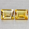 Natural Yellow Citrine 2.91 Ct. 2 Pcs Clean Baguette Shape 8.1 x 5.9 Mm Gems