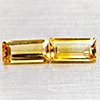 Natural Yellow Citrine 2.63 Ct. 2 Pcs Clean Baguette Shape 10 x 5 Mm Gems