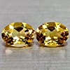 Natural Yellow Citrine 2.01 Ct. 2 Pcs Clean Oval Shape 8 x 6 Mm.