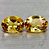 Natural Yellow Citrine 2.03 Ct. 2 Pcs Clean Oval Shape 8 x 5.9 Mm.