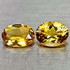 Natural Yellow Citrine 2.91 Ct. 2 Pcs Clean Oval Shape 9.1 x 6.8 Mm.