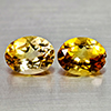 Natural Yellow Citrine 3.27 Ct. 2 Pcs Clean Oval Shape 9 x 7 Mm.