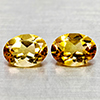 Natural Yellow Citrine 2.06 Ct. 2 Pcs Clean Oval Shape 8.1 x 6 Mm.