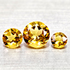 Natural Yellow Citrine 1.86 Ct. 3 Pcs Round Shape Gemstones From Brazil