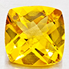 Natural Yellow Citrine 3.47 Ct. Cushion Checkerboard Cut 9.9 Mm. Gemstone Natural Yellow Citrine 3.47 Ct. Cushion Checkerboard Cut 9.9 Mm. Gemstone
