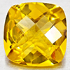 Natural Yellow Citrine 3.31 Ct. Cushion Checkerboard Cut 10.1 Mm. Gemstone