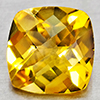 Natural Yellow Citrine 3.23 Ct. Cushion Checkerboard Cut 10 Mm. Gemstone