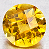 Natural Yellow Citrine 0.75 Ct. Round Checkerboard Cut 6.1 Mm Gemstone