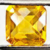Natural Yellow Citrine 1.01 Ct. Cushion Checkerboard Cut 6.2 Mm.Gemstones