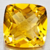 Natural Yellow Citrine 3.84 Ct. Cushion Checkerboard Cut 9.9 Mm. Gemstone
