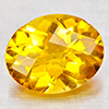 Natural Yellow Citrine 1.87 Ct. Oval Checkerboard Cut  10 x 7.9 Mm. Gemstone