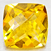 Natural Yellow Citrine 3.99 Ct. Cushion Checkerboard Cut 10.2 Mm. Gemstone