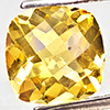 Natural Yellow Citrine 1.90 Ct. Cushion Checkerboard Cut  8 x 8.1 Mm Gemstone