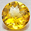 Natural Yellow Citrine 1.74 Ct. Round Checkerboard  8.1 x 8.1 Mm. Gemstone Brazil