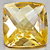 Natural Yellow Citrine 2.78 Ct. Cushion Checkerboard 9.2 x 9.1 Mm. Gemstone Brazil