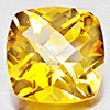 Natural Yellow Citrine 4.10 Ct. Cushion Checkerboard 10.2 x 10.2 Mm. Gemstone Brazil