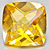 Natural Yellow Citrine 3.80 Ct. Cushion Checkerboard 10.2 x 10.2 Mm. Gemstone Brazil